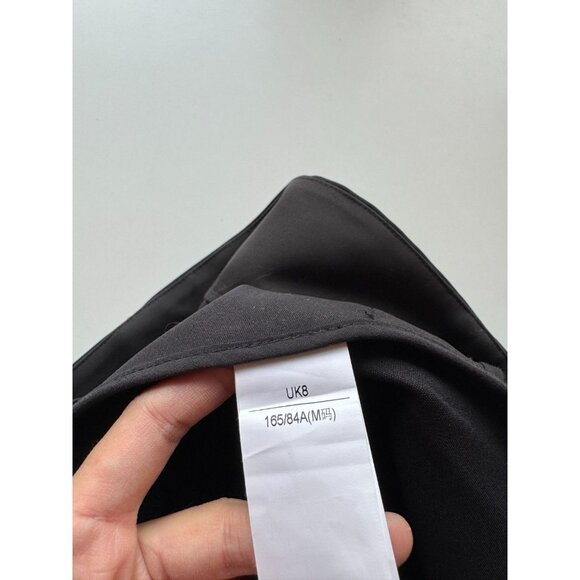 SHUSHU/TONG Black Duchess Satin Organza Ruffle U-Neck Mini Swing Dress, Size 4 - Picture 13 of 16